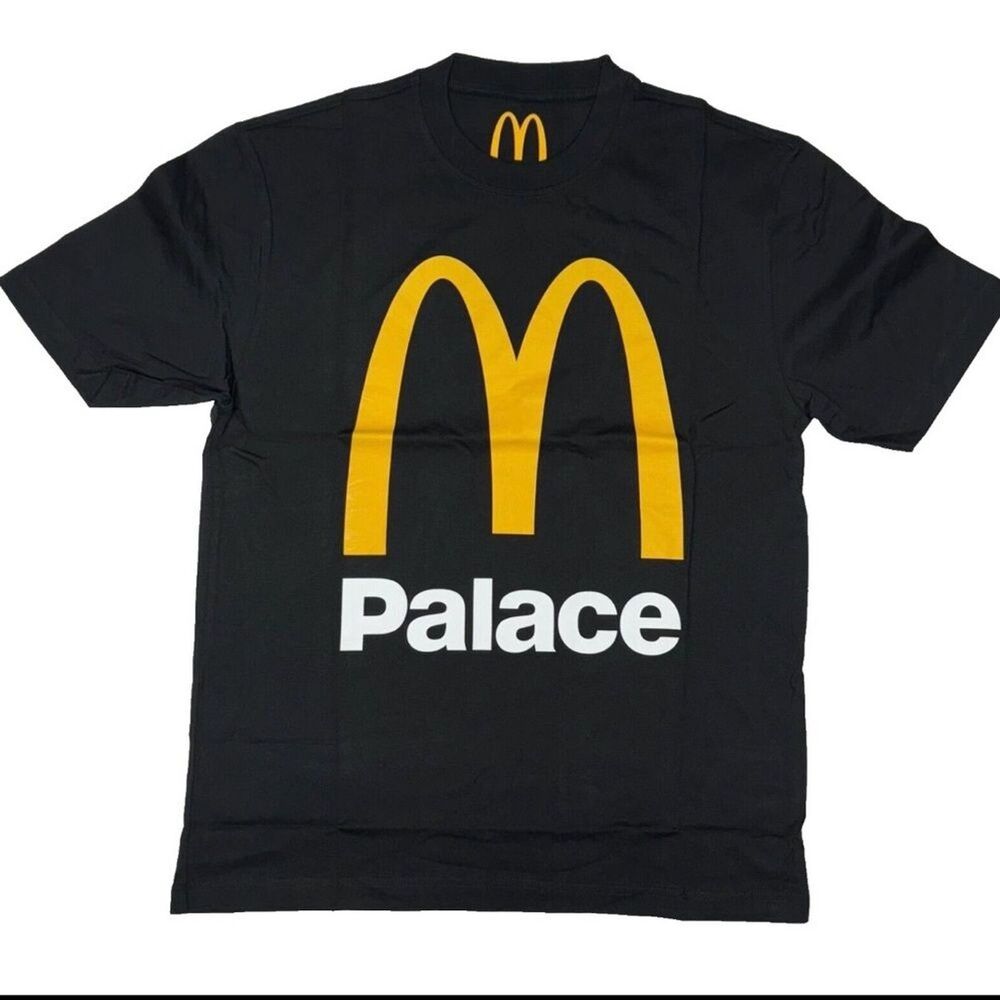 Palace x McDonald’s Black Yellow Logo Graphic T-Shirt Size Small NWT